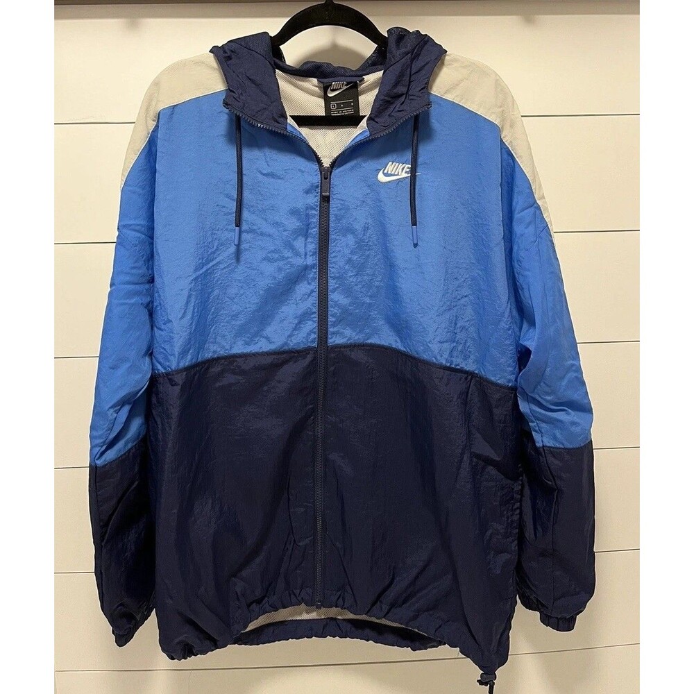 Nike Mens Colorblock Retro Navy/Pacific Blue Jacket Size Large CJ4560-480